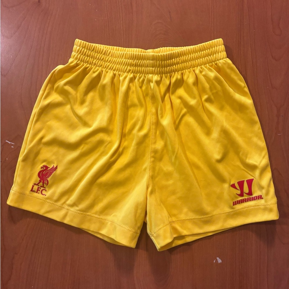 Warrior Liverpool FC Football Soccer Yellow Shorts Youth 4/5 Years Old